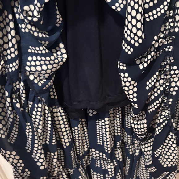 Women’s navy blue and white short sleeve maxi dress size XS NWT - Picture 10 of 11